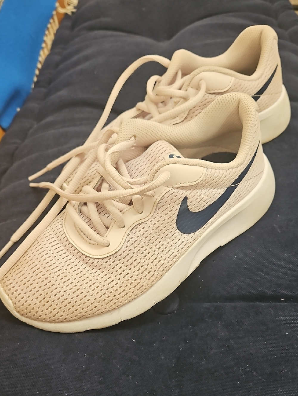Nike Light Pink Mesh Toddler Sneakers with Black Accents Size 2y